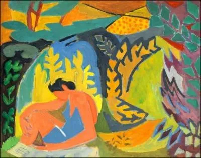 Qui a peint "Lecture au jardin de Gordes" ?