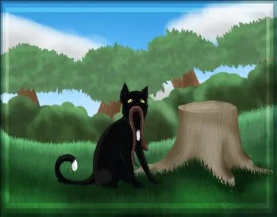 Un jour, à l'époque où il faisait encore partie du Clan du Tonnerre, Nuage de Jais attrape un reptile.
Quel est ce reptile ?