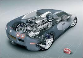 De quelle cylindrée est la Bugatti Veyron sachant que celle de la Lamborghini Veneno est de 6500 cm3 ?