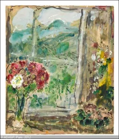 Qui a peint "Fenêtre et bouquet" ?