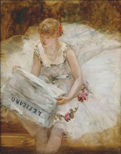 Qui a peint "Ballerine lisant le Figaro" ?