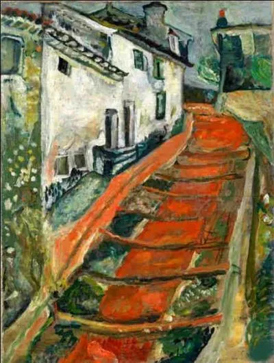 Qui a peint "L'escalier rouge à Cagnes" ?