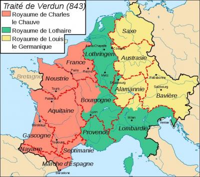 En 843, le traité de Verdun consacre notamment la naissance de la Francie occidentale issue de la division d'un célèbre empire. Mais de quel empire s'agit-il ?