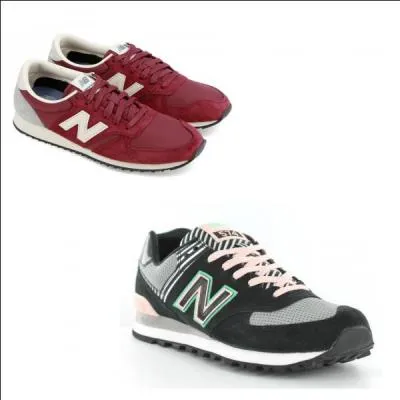 Je suis absolument fan d'une marque en particulier. Il existe pleins de modèles différents, celles-ci sont les 574 et 420. Quelle est cette marque, reconnaissable au logo sur la basket ?