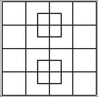 La question typique. Combien y a-t-il de carrés sur la photo ? 
G