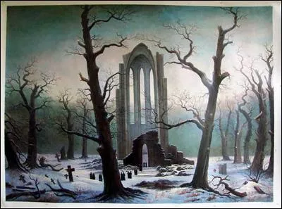 Qui a peint "Le cimetière sous la neige" ?