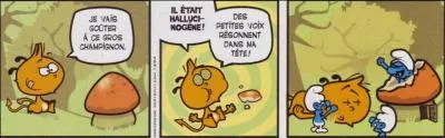 Je suis s&ucirc;r que vous parlez couramment Schtroumpf, vous n'allez pas en croire vos yeux, figurez-vous qu'ils ont fait une infid&eacute;lit&eacute; &agrave; leur village et sont partis dans une autre BD, pour rencontrer les Petits Hommes, cette histoire s'appelle :