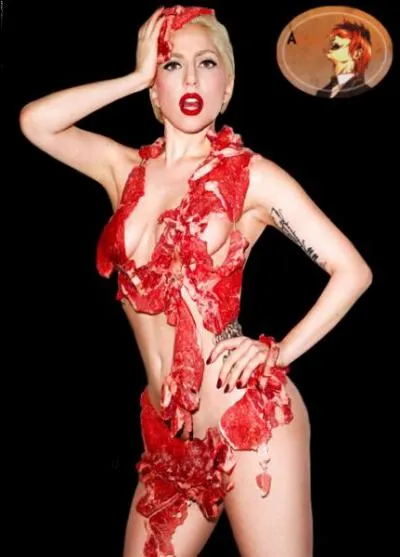 Ah, enfin la civilisation, remarquez l'&eacute;l&eacute;gance de cette robe, qui montre sans d&eacute;voiler, comme c'est pour vous, je vous donne les moyens de la cr&eacute;er &agrave; la maison : Choisissez deux rumsteak bien tendres d'environ deux kg chacun ...