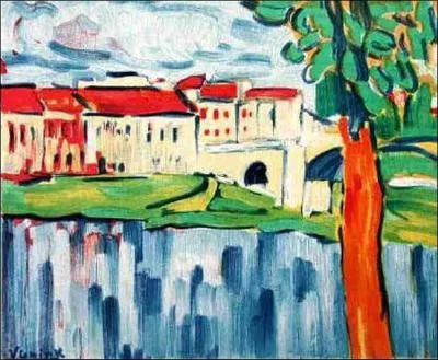 Qui a peint "Chatou, paysage à l'arbre rouge" ?