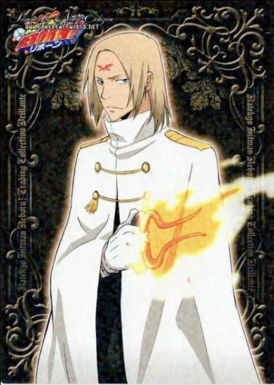 Je fus l'un des parrains de la Vongola Famiglia et mon arme est un katar. Je me nomme :