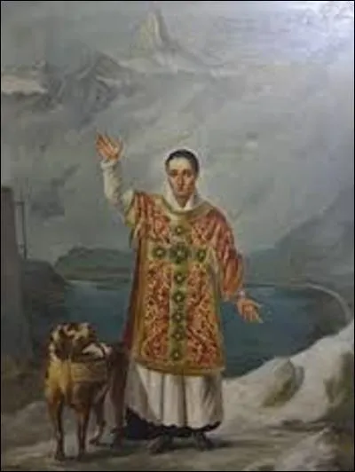 Né vers 1020, archidiacre d'Aoste, fondant vers 1050 un hospice, au sommet du col du Mont-Joux, qui porte mon nom, prédicateur, je meurs à Novare (Italie), vers 1081. Canonisé par l'évêque de cette ville, en 1123, j'attends l'année 1681, et le bienheureux Innocent XI, pour être inscrit au calendrier, le 15 juin (fête locale). Patron des alpinistes, des voyageurs et habitants des Alpes, je suis :