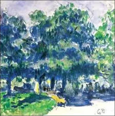 Quel peintre fauviste et cubiste a réalisé, vers 1900, cette peinture intitulée "Le Parc Monceau" ?