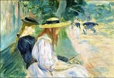 Quelle femme artiste peintre, épouse d'Eugène Manet, peint, en 1894, cette toile "Sur un banc du Bois de Boulogne" ?