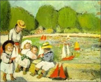 Quel peintre cubiste et surréaliste espagnol a peint cette huile sur toile intitulée "Le Bassin des Tuileries" en 1901 ?