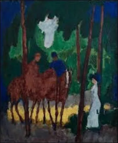 Peinte vers 1908-1909 "Les Cavaliers au Bois de Boulogne" est une oeuvre du peintre fauviste :
