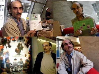 Avez-vous entendu parler de Mehran Karimi Nasseri ? Si oui, vous n'aurez aucune difficulté à répondre cette question. Pour vous aider, sachez qu'il a demandé l'asile en Allemagne de l'Est, aux Pays-Bas, en France par deux fois, en Yougoslavie, en Italie ! 
A vous de trouver son lieu de résidence et combien de temps il y resta !