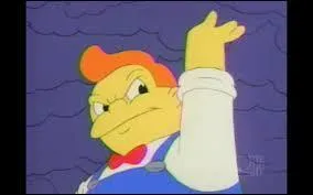 Ce personnage tient un grand cercle sur lequel est marqué "Lard Lad". Mais que représente ce cercle ?