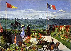 Qui a peint "Terrasse à Sainte-Adresse" en 1867 ?