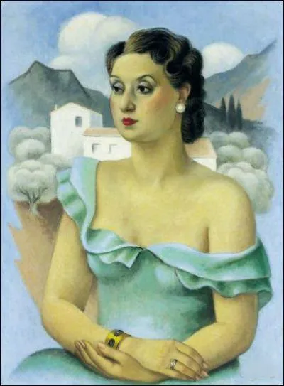 Qui a réalisé "L'élégante à la robe bleue" ?