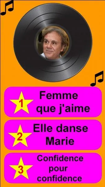 Quel titre de chanson appartient à ce chanteur ?