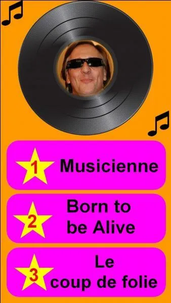 Quel titre de chanson appartient à ce chanteur ?