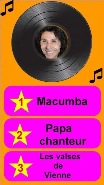 Quel titre de chanson appartient à ce chanteur ?
