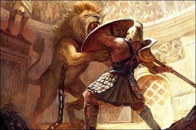Terrifiant gladiateur (bestiaire), il aurait terrassé, lors de l'ouverture de l'amphithéâtre Flavien, un ours, un lion, un léopard et un rhinocéros ! Qui est-il ?