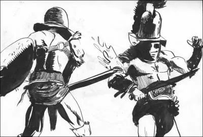 Blessé légèrement d'une simple entaille, confiant, il confie sa blessure aux soins du médecin du ludus, mais celui-ci a été payé par l'empereur Caligula pour empoisonner la plaie du gladiateur qui meurt dans d'atroces souffrances. Qui est ce malheureux mirmillon ?