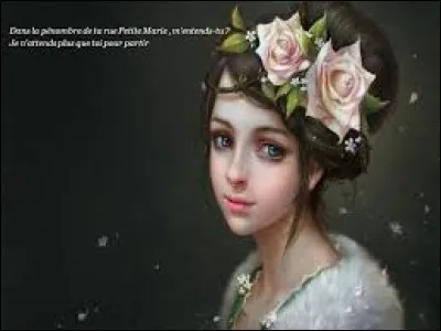 "Petite furie, je me bats pour toi, pour que dans dix mille ans de ça", c'est une chanson de...