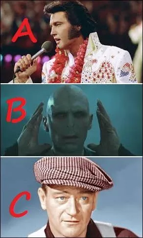 Laquelle de ces stars a un point commun avec le méchant sorcier de la proposition B ?