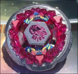 Quel animal figure sur la toupie beyblade de Hyoma ?