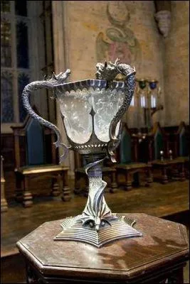 Qu'est-il écrit sur le trophée des Trois Sorciers ?