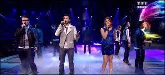 Quelle chanson a-t-il chantée avec Baptiste Defromont , Emmanuel Djob , Yoann Fréget , Anthony Touma , Laura Chab , Lois , Cécilia Pascal , Louane , Dièse , Nuno Resende et Benjamin Bocconi lors du quart de finale ?