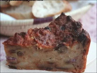 Gâteau anglais dont les bases sont la farine, le sang, les oeufs et la graisse de rognon !