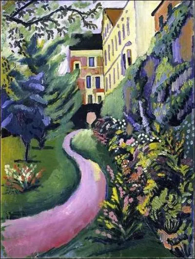 Qui a peint "Notre jardin en fleurs" ?