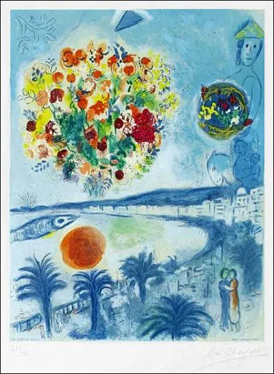Qui a peint "Soleil couchant sur Nice" ?