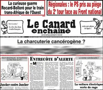 Octobre 2015, le "Canard" s'interroge : "La charcuterie cancérogène ?" Mais quelle est donc la conclusion ?
