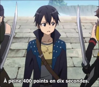 Lors du combat contre Rosalia, Kirito fait partie du...