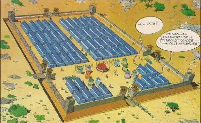 Combien y a-t-il de camps romains retranchés près du village  ?