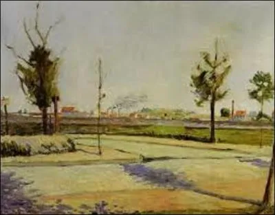 Quel est le nom de ce peintre (1863-1935) de style néo-impressionniste, peignant beaucoup de paysages, proche du mouvement libertaire, faisant partie des créateurs du pointillisme, inventant la technique du divisionnisme et cofondateur de la "Société des artistes indépendants", peint cette huile sur toile (H : 0, 73 cm x L : 0, 91 m) en 1883, s'intitulant "Route de Gennevilliers" ?