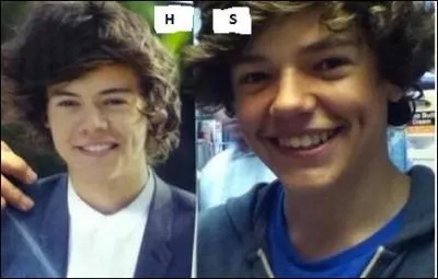 Voici Harry Styles des  One Direction  et un sosie. Dans quel ordre sont-ils prsents, sachant que S montre une photo de H ?