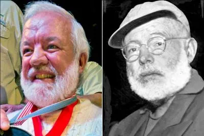 Compltez.  Photo de gauche = Charlie Boice, il a 56 ans et il est le meilleur sosie  = photo de droite. .