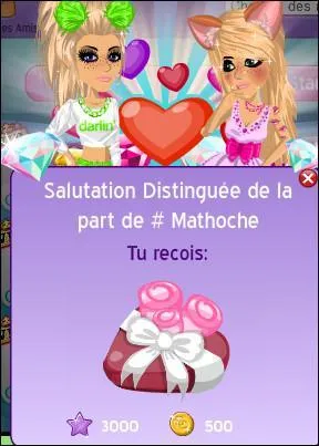 Quand on offre une salutation, on utilise :