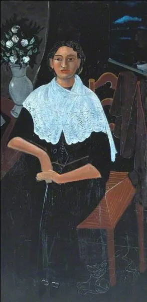 Quel peintre a représenté sa femme avec un châle blanc ?