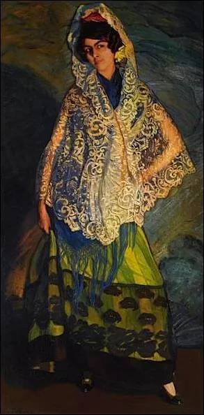 Qui a peint "La morenita au châle blanc" ?