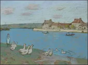 Qui a peint "La gardeuse d'oies au bord du Loing" ?