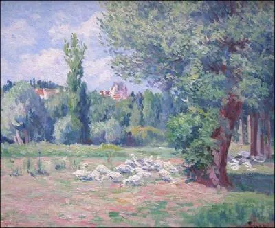 Qui a peint "Paysage aux oies" ?