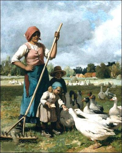 Qui a peint "Enfants nourrissant des oies" ?