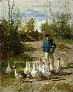 Qui a peint "Le troupeau d'oies" ?