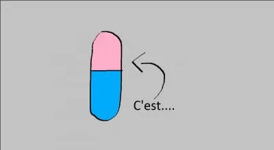 Un facile. Ça sert à gommer les crayons de papier. C'est souvent soit blanc, soit rose et bleu. C'est...